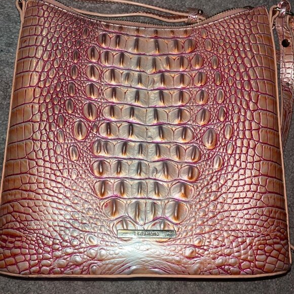 Brahmin Katie Crossbody Apricot Rose ombre Melbourne EUC - Picture 1 of 4
